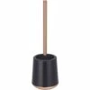 Set Brosse Wc MSV Lena Noir Cuivré Brillant À Poser - Noir