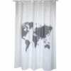 Rideau De Douche MSV World Gris 180cm - Gris