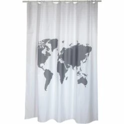 Rideau De Douche MSV World Gris 180cm - Gris -Promos MSV Magasin 26844696 3