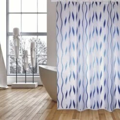 Rideau De Douche MSV Seventies Bleu 180cm - Bleu 5 Rideau De Douche MSV Seventies Bleu 180cm - Bleu -Promos MSV Magasin 26844790 3