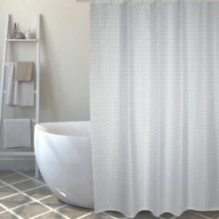 Rideau De Douche MSV Mosaik Noir 180cm - Noir -Promos MSV Magasin 26844800 4