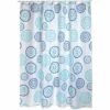 Rideau De Douche MSV Dots Bleu 180cm - Bleu