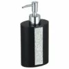 MSV Distributeur De Savon En Polyrésine Avec Cristaux LUANDA - Noir