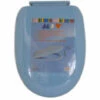 MSV Abattant WC Fermeture Douce, Plastique/Polypropylène, Bleu Clair