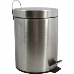 MSV Poubelle à Pédale Inox 20L Inox - Gris