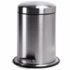 MSV Poubelle à Pédale Inox 5L Inox - Gris