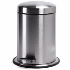 MSV Poubelle à Pédale Inox 5L Inox - Gris