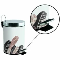 MSV Poubelle à Pédale PLUMAS VINTAGE Inox 3L Marron & Blanc - Marron 8 MSV Poubelle à Pédale PLUMAS VINTAGE Inox 3L Marron & Blanc - Marron -Promos MSV Magasin 29457892 4