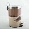 MSV Poubelle à Pédale Inox 3L Cottage Sepia - Multicolor