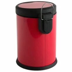 MSV Poubelle à Pédale Inox 3L Rouge - Rouge -Promos MSV Magasin 29458066 3