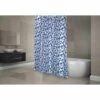 MSV Rideau De Douche Polyester CALULA 180x200cm QUALITÉ PREMIUM Bleu - Anneaux Inclus - Bleu