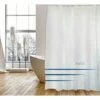 MSV Rideau De Douche Polyester PACCO 180x200cm QUALITÉ PREMIUM Blanc - Anneaux Inclus - Blanc