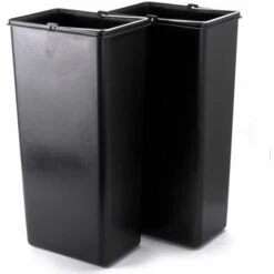 MSV Poubelle à Pédale Tri Sélectif Inox 2x20L Brossé - Gris -Promos MSV Magasin 29458210 3