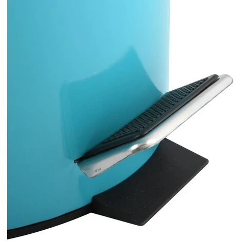 MSV Poubelle à Pédale Inox 12L Bleu - Bleu 3 MSV Poubelle à Pédale Inox 12L Bleu - Bleu – Image 3