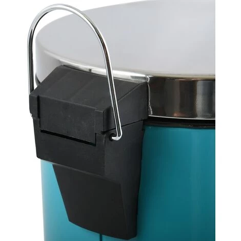MSV Poubelle à Pédale Inox 12L Bleu - Bleu 4 MSV Poubelle à Pédale Inox 12L Bleu - Bleu – Image 4