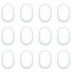 MSV Rideau De Douche PVC 180x200cm Blanc - Anneaux Inclus - Blanc -Promos MSV Magasin 29458242 3