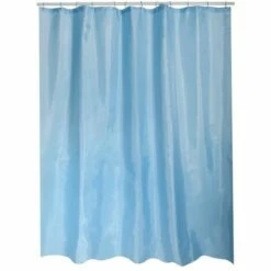 MSV Rideau De Douche Polyester 180x200cm Paris - Anneaux Inclus - Gris