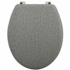MSV Abattant WC MDF EMILIA Gris - Charnières Inox - Gris