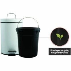 MSV Poubelle à Pédale Inox 3L Blanc - Blanc 7 MSV Poubelle à Pédale Inox 3L Blanc - Blanc -Promos MSV Magasin 29458368 3