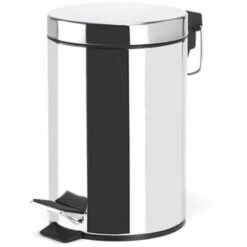 MSV Poubelle à Pédale Inox 5L Miroir - Gris