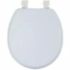 MSV Abattant WC PVC Moelleux Blanc - Charnières PS - Blanc