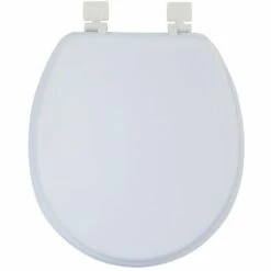 MSV Abattant WC PVC Moelleux Blanc - Charnières PS - Blanc