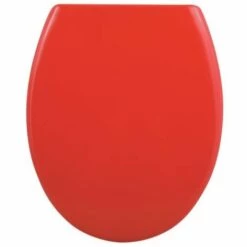 MSV Abattant WC Thermo Dur EASY CLEAN Rouge - Charnières Inox - Rouge