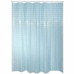 MSV Rideau De Douche PVC 180x200cm Bleu Clair - Anneaux Inclus - Bleu 6 MSV Rideau De Douche PVC 180x200cm Bleu Clair - Anneaux Inclus - Bleu -Promos MSV Magasin 29458402 3