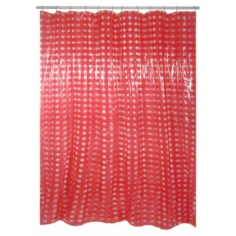 MSV Rideau De Douche PVC 180x200cm Rouge - Anneaux Inclus - Rouge 2 MSV Rideau De Douche PVC 180x200cm Rouge - Anneaux Inclus - Rouge – Image 2