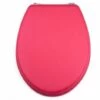 MSV Abattant WC MDF Soft Touch Groseille - Charnières Inox - Rose