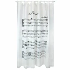 MSV Rideau De Douche Polyester VIVALDI 180x200cm QUALITÉ PREMIUM Noir & Blanc - Anneaux Inclus - Noir 5 MSV Rideau De Douche Polyester VIVALDI 180x200cm QUALITÉ PREMIUM Noir & Blanc - Anneaux Inclus - Noir -Promos MSV Magasin 29458437 3