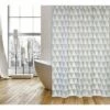 MSV Rideau De Douche Polyester NAROK 180X200cm QUALITÉ PREMIUM Gris & Blanc - Anneaux Inclus - Gris