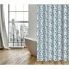MSV Rideau De Douche Polyester CALENDO 180x200cm QUALITÉ PREMIUM Bleu - Anneaux Inclus - Bleu