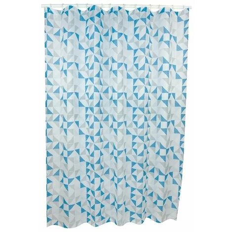MSV Rideau De Douche Polyester CALENDO 180x200cm QUALITÉ PREMIUM Bleu - Anneaux Inclus - Bleu 3 MSV Rideau De Douche Polyester CALENDO 180x200cm QUALITÉ PREMIUM Bleu - Anneaux Inclus - Bleu â Image 3
