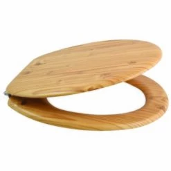 MSV Abattant WC En Décor Pin Marron - Charnières Inox - Marron -Promos MSV Magasin 29458536 3