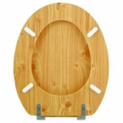 MSV Abattant WC En Décor Pin Marron - Charnières Inox - Marron -Promos MSV Magasin 29458536 4