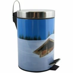 MSV Poubelle à Pédale Inox 3L Cottage Couleur - Multicolor