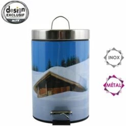 MSV Poubelle à Pédale Inox 3L Cottage Couleur - Multicolor -Promos MSV Magasin 29458548 3