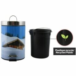 MSV Poubelle à Pédale Inox 3L Cottage Couleur - Multicolor -Promos MSV Magasin 29458548 5