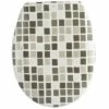 MSV Abattant WC Thermo Dur MOSAIKO Taupe & Blanc - Charnières PS - Taupe
