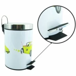 MSV Poubelle à Pédale Inox 3L Cox 70's - Jaune 8 MSV Poubelle à Pédale Inox 3L Cox 70's - Jaune -Promos MSV Magasin 29458626 4
