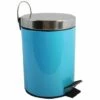 MSV Poubelle à Pédale Inox 5L Bleu - Bleu