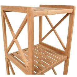 MSV Etagère Meuble De Rangement 4 Niveaux En Bambou - Marron -Promos MSV Magasin 29458646 3