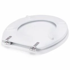 MSV Abattant WC MDF Finition Brillante Blanc - Charnières Inox - Blanc -Promos MSV Magasin 29458661 3