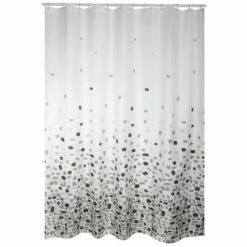 MSV Rideau De Douche Polyester BREST 180x200cm QUALITÉ PREMIUM Taupe - Anneaux Inclus - Taupe -Promos MSV Magasin 29458672 4