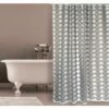 MSV Rideau De Douche Polyester BENTO 180x200cm QUALITÉ PREMIUM Marron - Anneaux Inclus - Marron