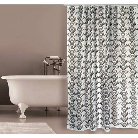 MSV Rideau De Douche Polyester BENTO 180x200cm QUALITÉ PREMIUM Marron - Anneaux Inclus - Marron 1 MSV Rideau De Douche Polyester BENTO 180x200cm QUALITÉ PREMIUM Marron - Anneaux Inclus - Marron