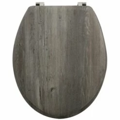 MSV Abattant WC MDF BLUE RIDGE Marron - Charnières Inox - Marron