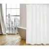 MSV Rideau De Douche Polyester PUR 180x200cm QUALITÉ PREMIUM Blanc - Anneaux Inclus - Blanc