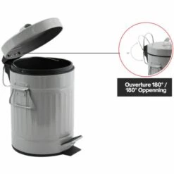 MSV Poubelle à Pédale Acier 3L HABANA Taupe - Taupe -Promos MSV Magasin 29458751 3